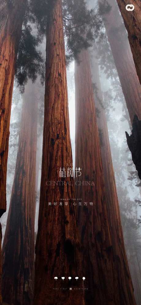 植树节树木海报-采灵感-https://www.cailinggan.com/