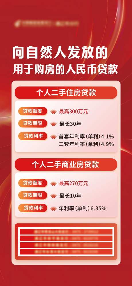 红色金融贷款利率展架-采灵感-https://www.cailinggan.com/