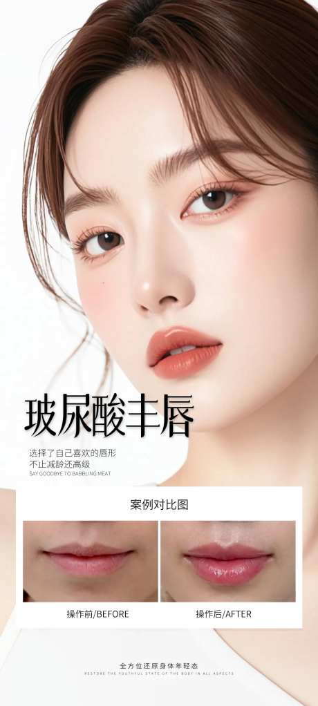 玻尿酸丰唇案例海报-采灵感-https://www.cailinggan.com/