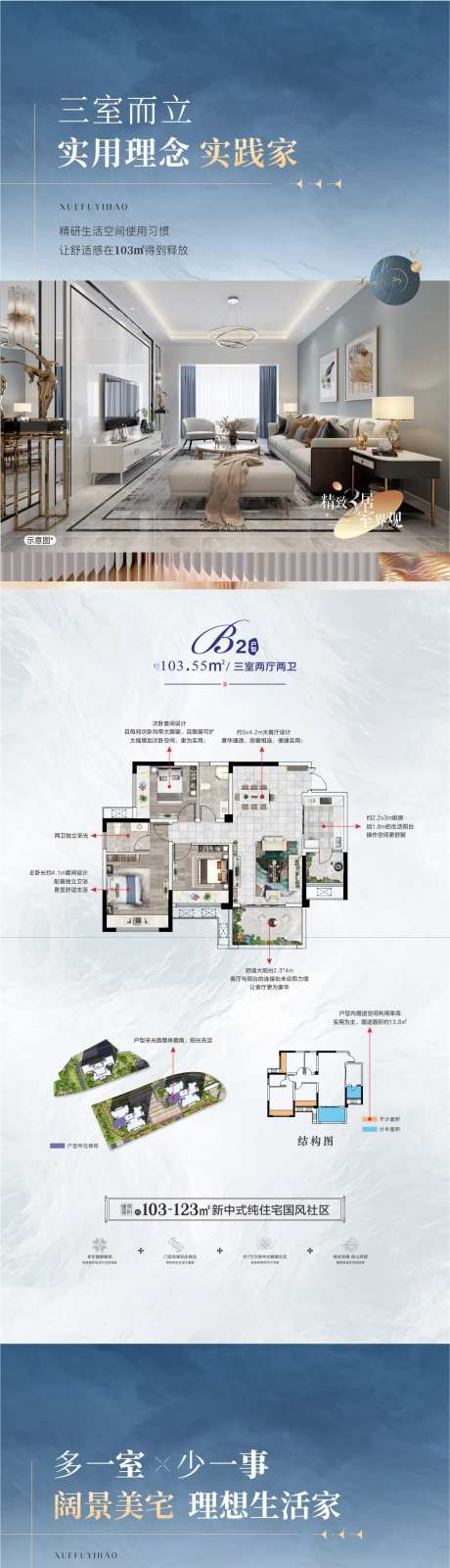 户型价值点系列长图海报-采灵感-https://www.cailinggan.com/