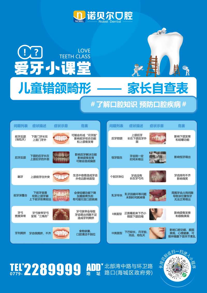儿童错颌畸形自查表台卡-采灵感-cailinggan.com