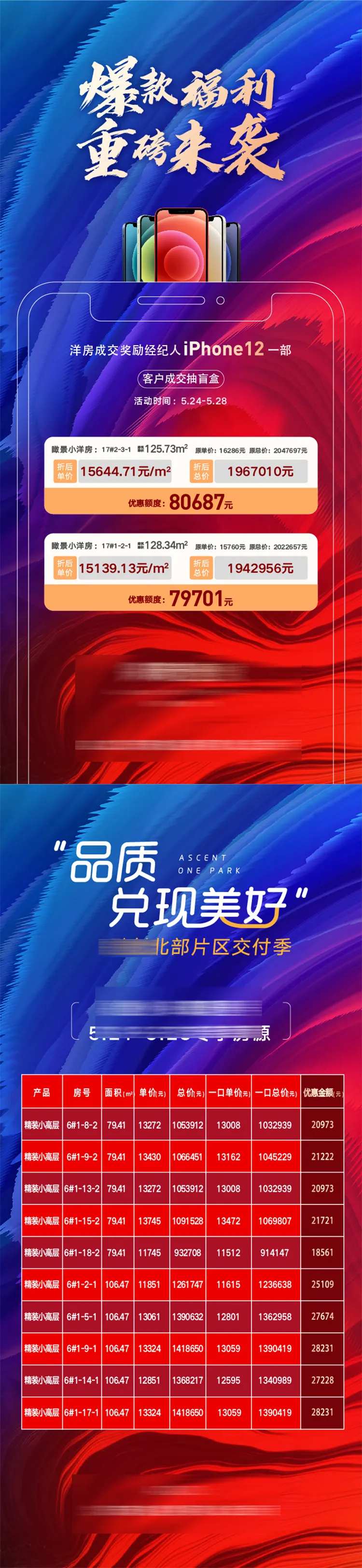 地产房源信息表买房送手机系列海报-采灵感-cailinggan.com