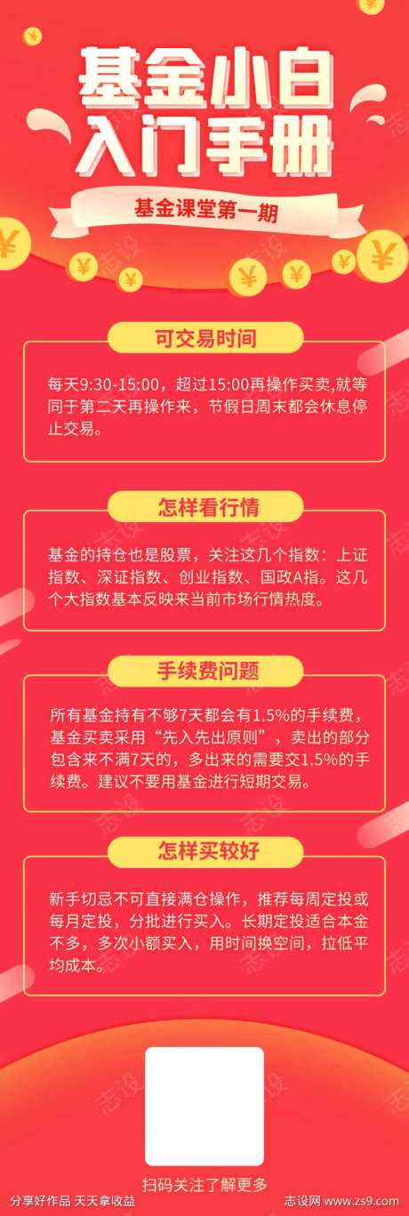 基金理财知识科普长图海报-采灵感-https://www.cailinggan.com/