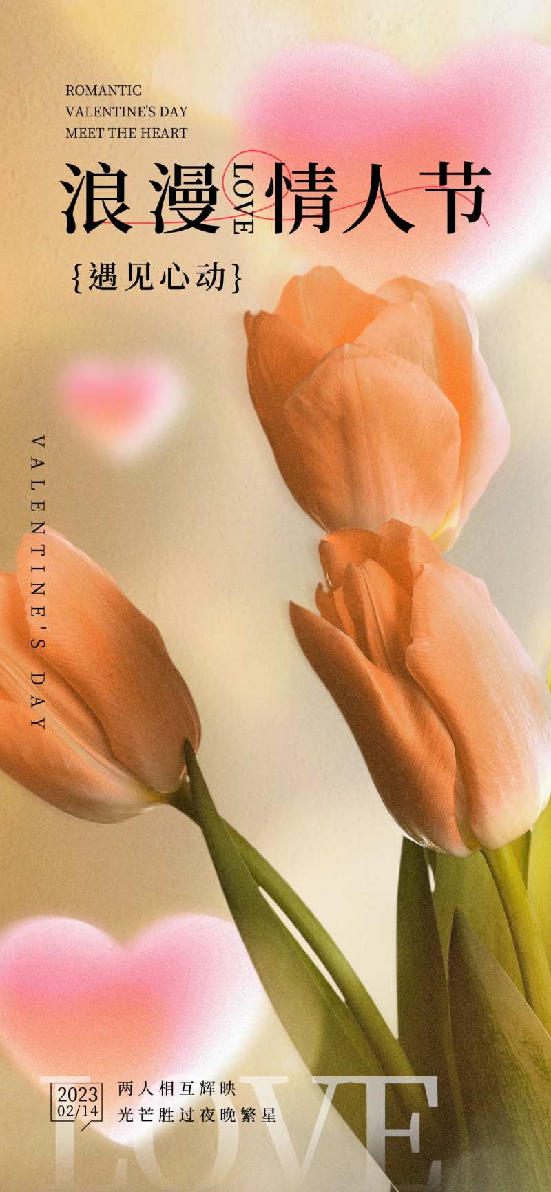 浪漫情人节地产海报-采灵感-cailinggan.com