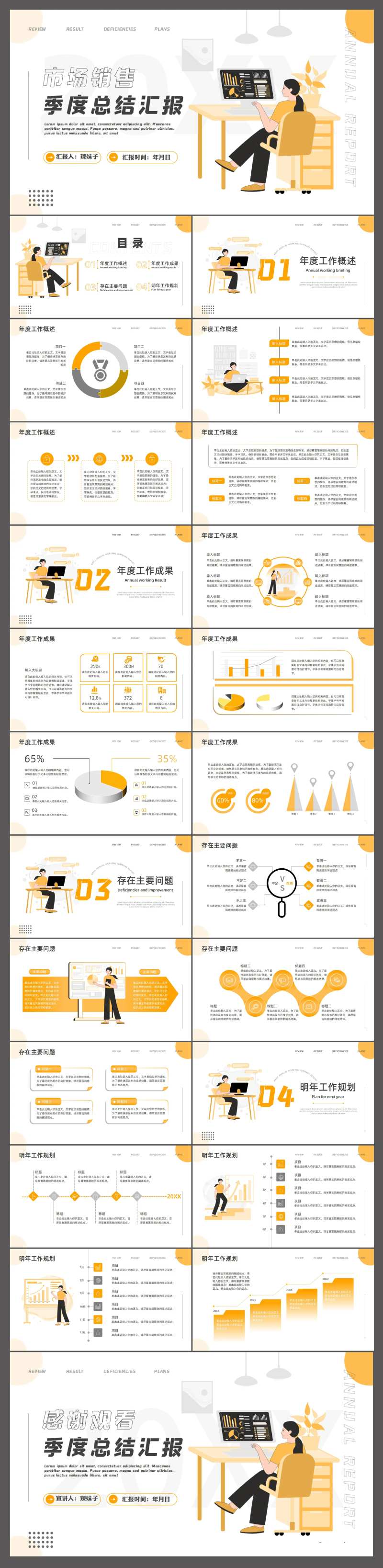 市场销售部门工作汇报PPT-采灵感-cailinggan.com
