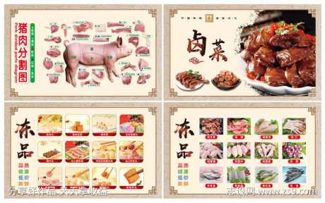 超市展卤菜猪肉冻品展板-采灵感-https://www.cailinggan.com/