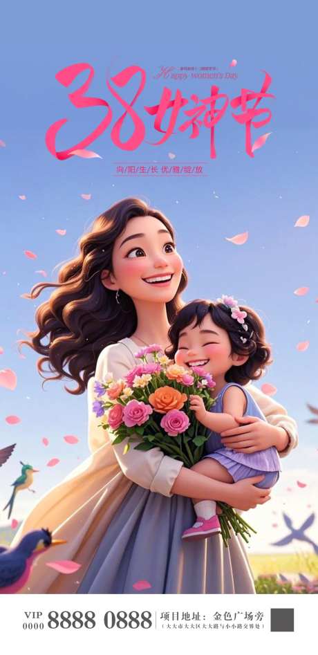 3.8女神节海报-采灵感-https://www.cailinggan.com/