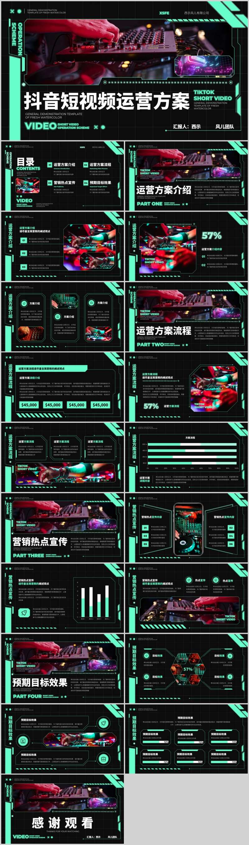 抖音短视频运营方案PPT-采灵感-cailinggan.com