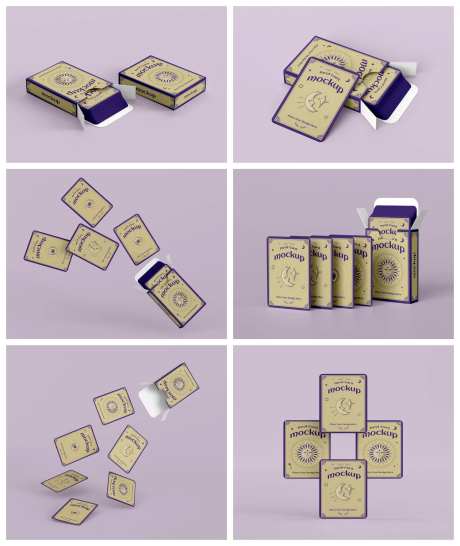 塔罗牌扑克牌卡片样机-采灵感-https://www.cailinggan.com/