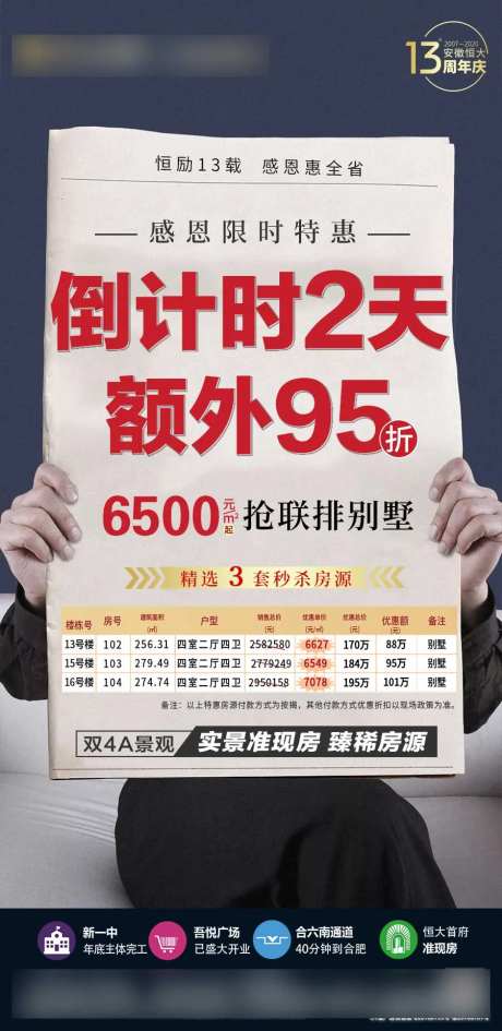 地产大字报政策优惠倒计时海报-采灵感-https://www.cailinggan.com/