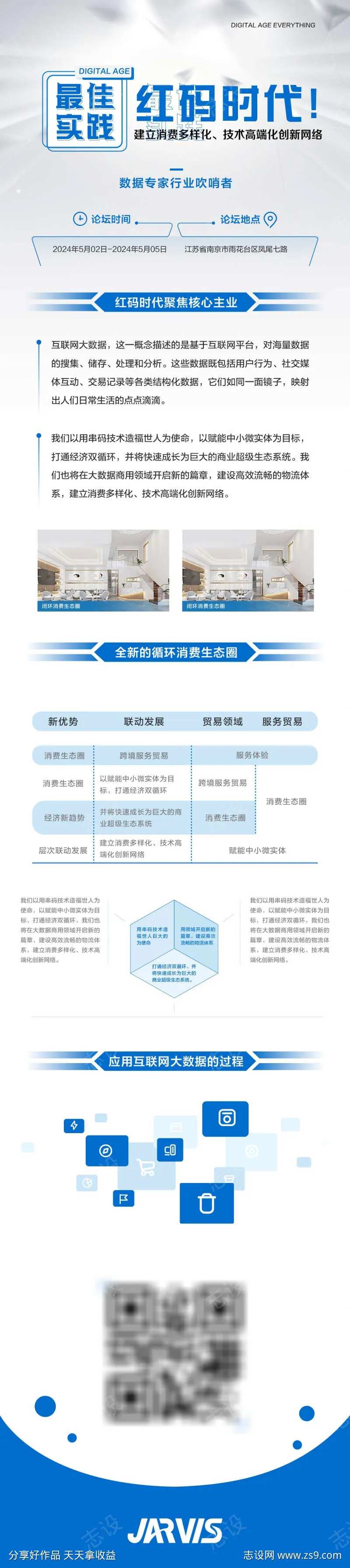 浅蓝色互联网数据大会长图-采灵感-cailinggan.com