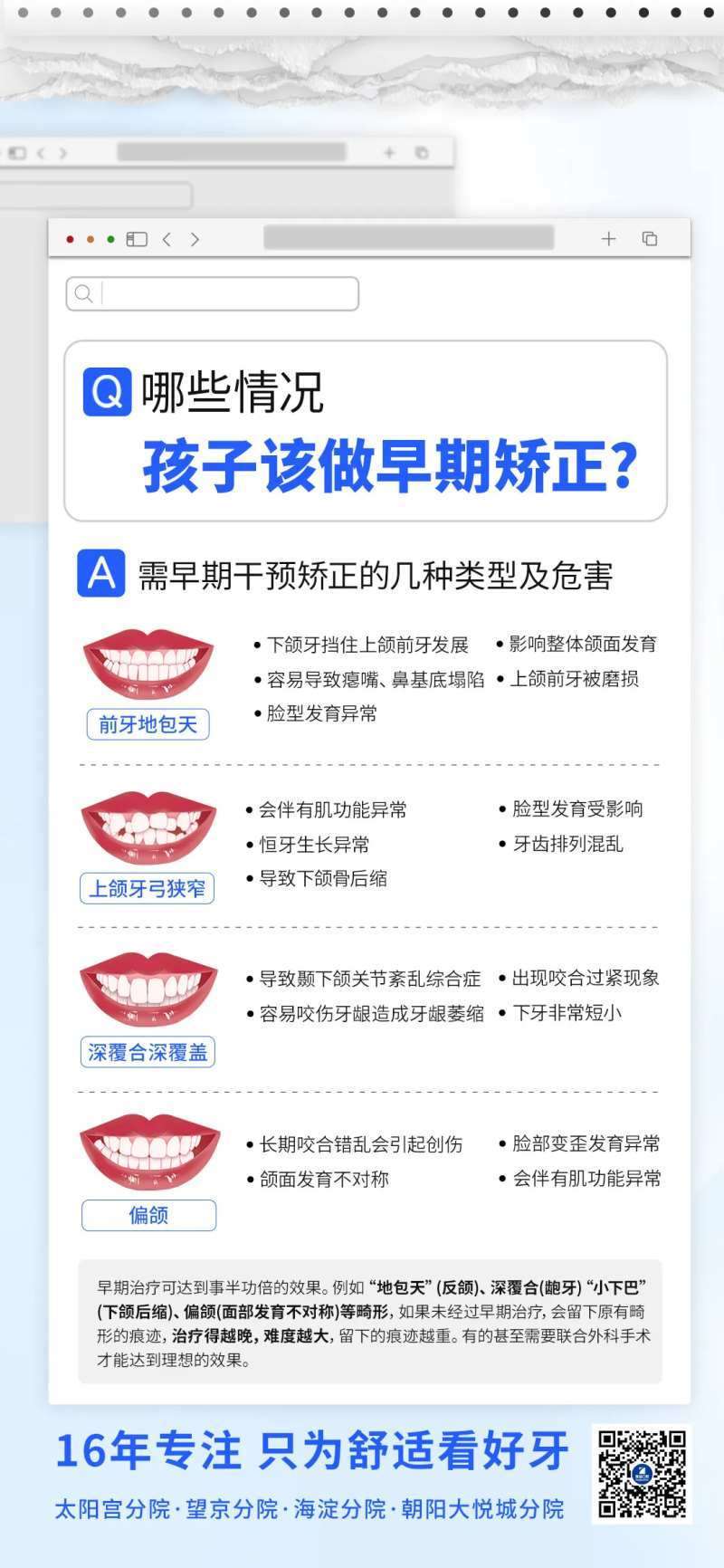 孩子尽早矫正的几种情况海报-采灵感-cailinggan.com