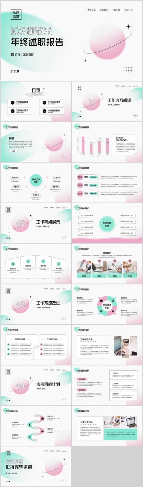 年终述职报告总结汇报PPT-采灵感-https://www.cailinggan.com/