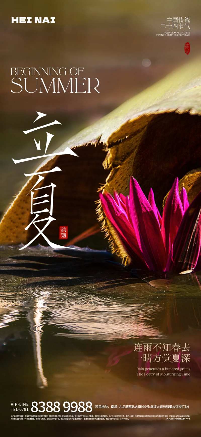 二十四节气立夏意境海报-采灵感-cailinggan.com