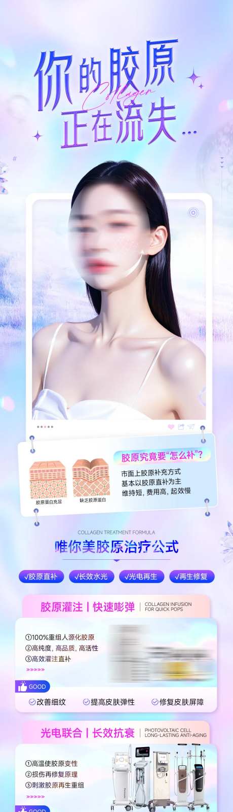 医美胶原流失科普长图-采灵感-https://www.cailinggan.com/