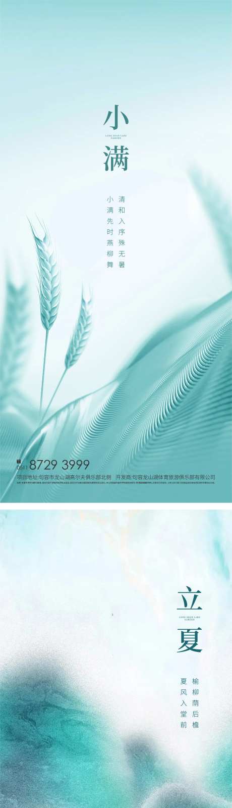 二十四节气立夏小满芒种地产医美海报-采灵感-https://www.cailinggan.com/