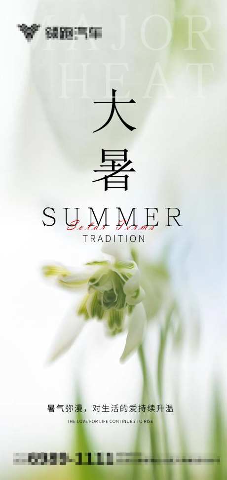 高级风大暑小暑节气海报-采灵感-https://www.cailinggan.com/