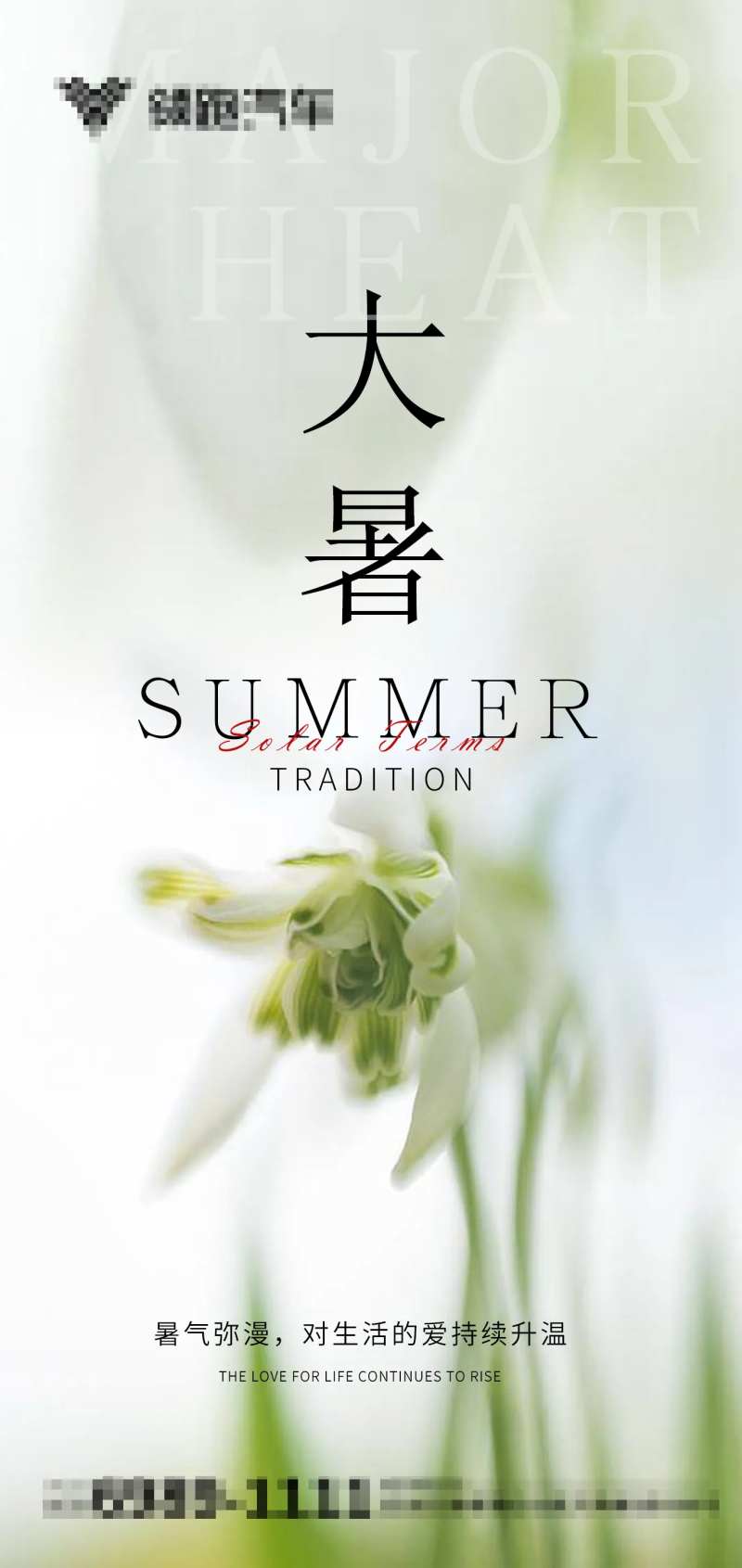 高级风大暑小暑节气海报-采灵感-cailinggan.com