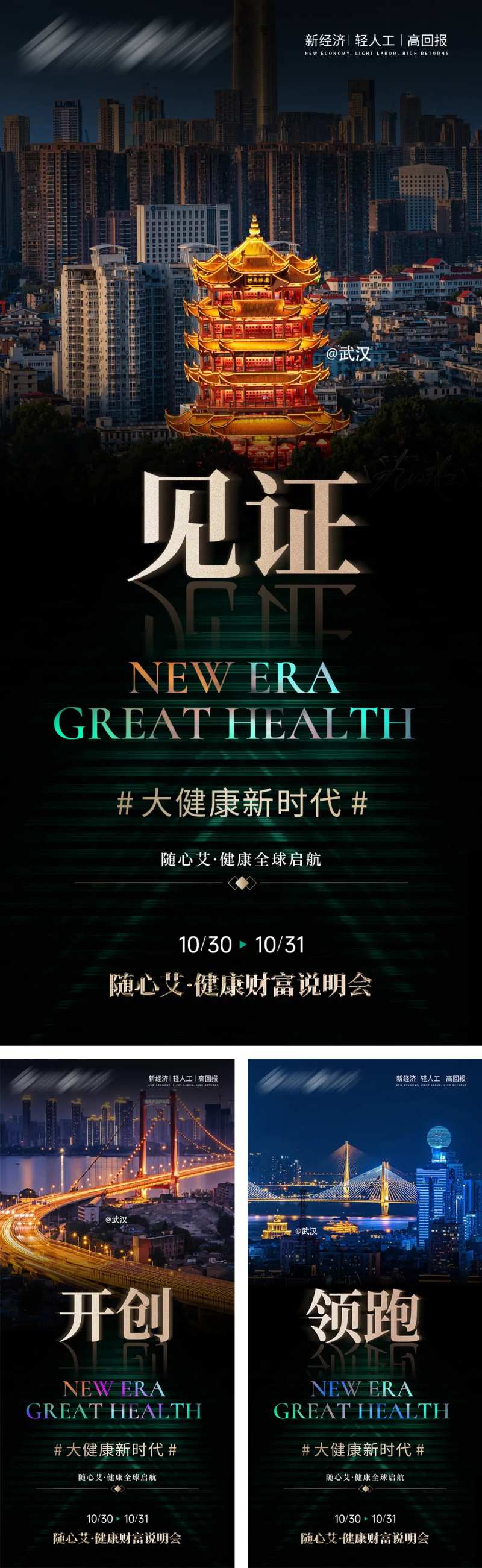 财富说明会造势宣传系列海报-采灵感-cailinggan.com