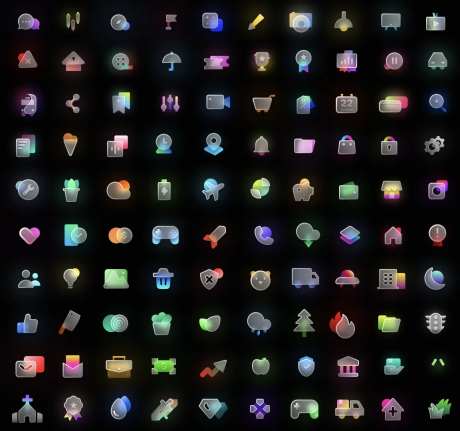 毛玻璃图标设计-采灵感-https://www.cailinggan.com/