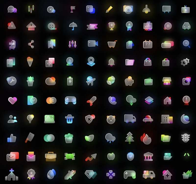 毛玻璃图标设计-采灵感-cailinggan.com