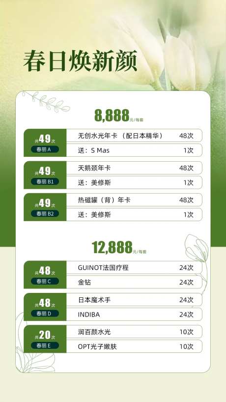 春日焕新颜促销海报-采灵感-https://www.cailinggan.com/