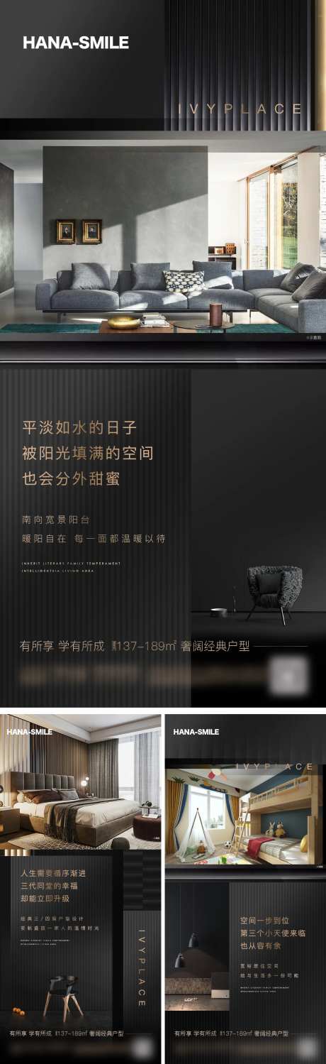 房地产大户型黑金系列海报-采灵感-https://www.cailinggan.com/