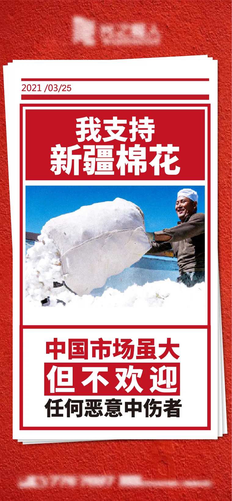新疆棉花热点海报-采灵感-cailinggan.com