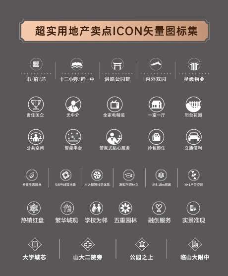 地产ICON标签图标价值点卖点-采灵感-https://www.cailinggan.com/