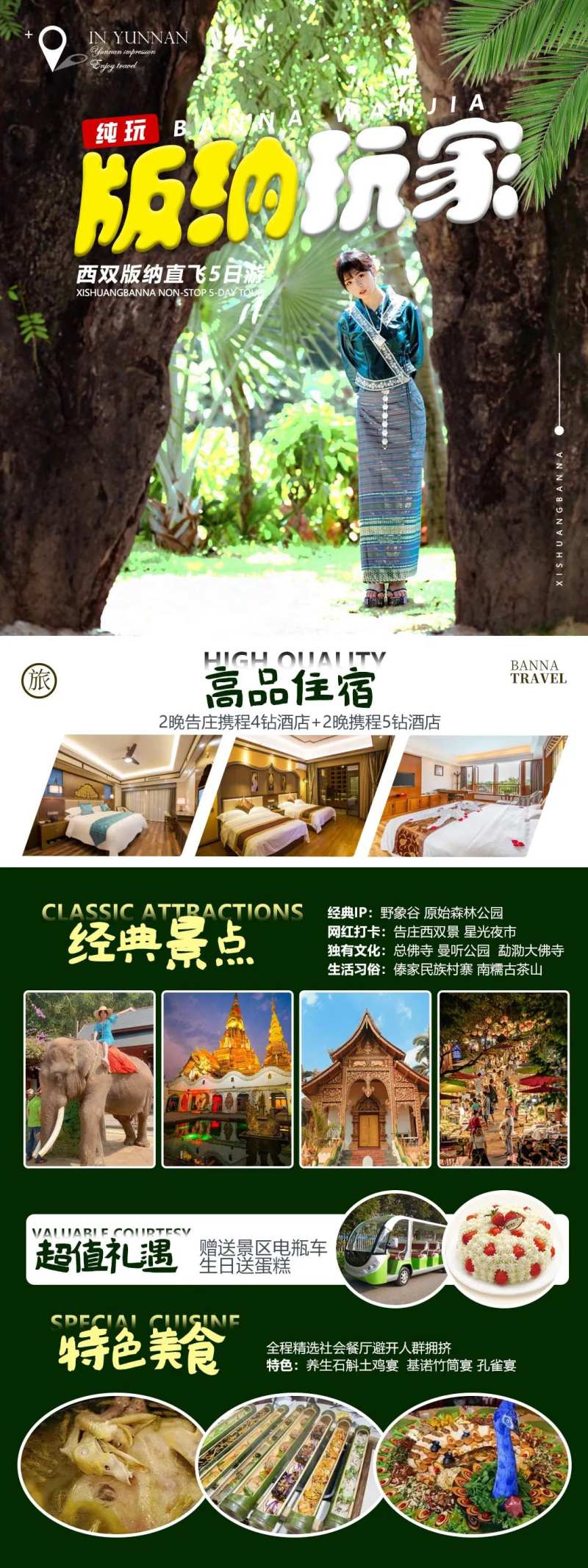 西双版纳玩家旅游海报-采灵感-cailinggan.com
