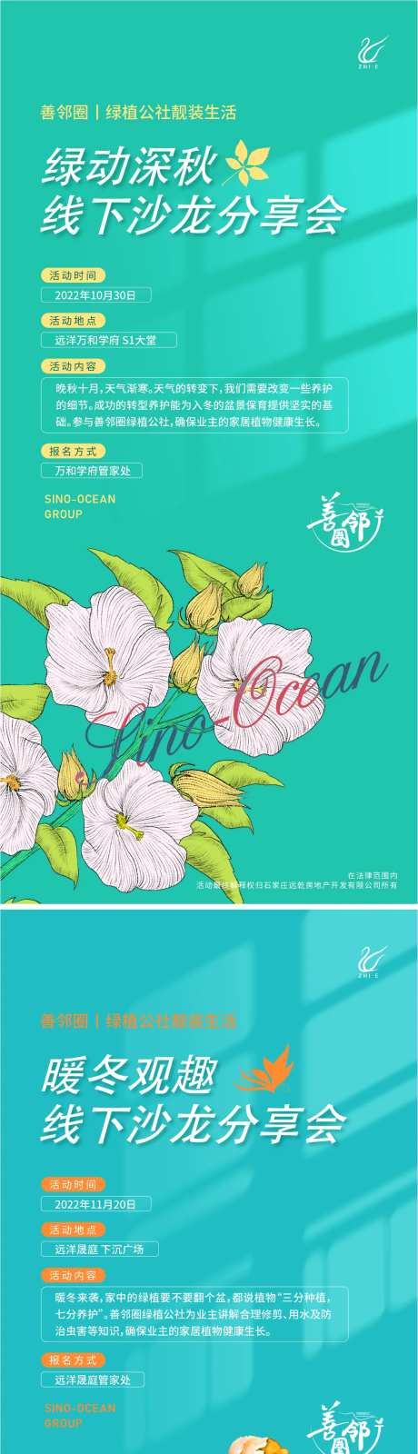 绿植养护课堂海报-采灵感-https://www.cailinggan.com/