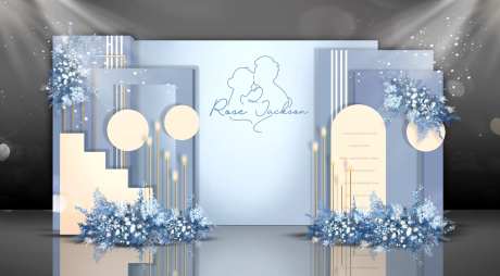 婚礼留影区效果图-采灵感-https://www.cailinggan.com/