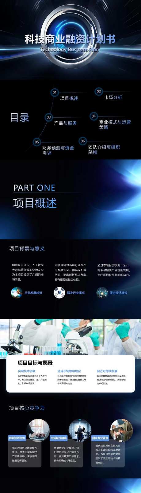 科技商业融资计划书PPT-采灵感-https://www.cailinggan.com/
