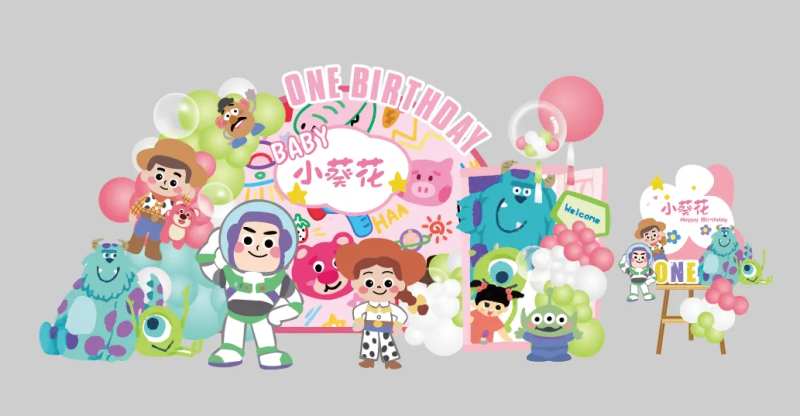 玩具总动员生日堆头美陈-采灵感-cailinggan.com