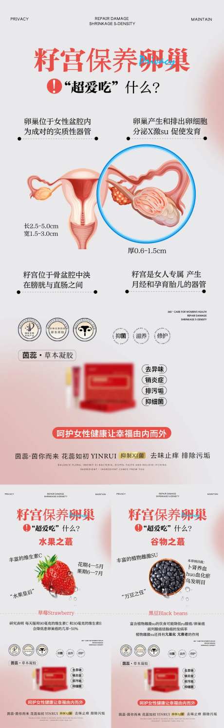 私密保养卵巢海报-采灵感-https://www.cailinggan.com/