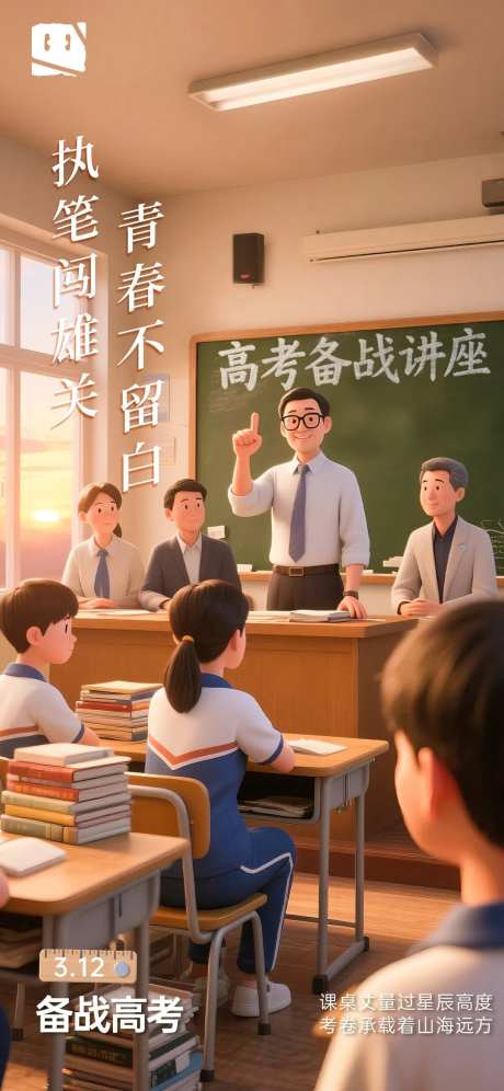 高考冲刺百日倒计时海报-采灵感-https://www.cailinggan.com/