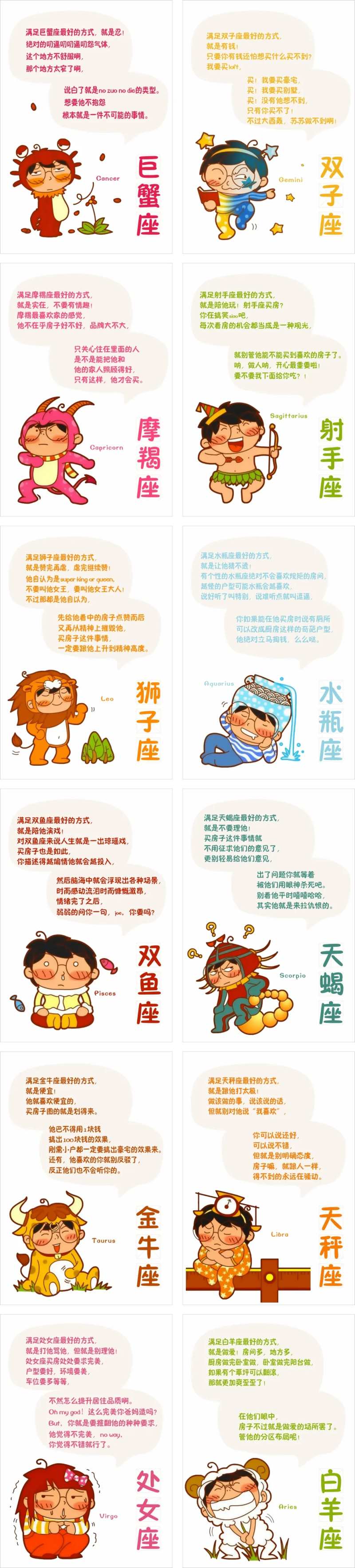 十二星座创意地产刷屏海报-采灵感-cailinggan.com