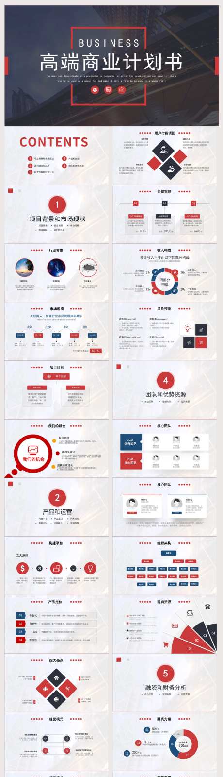 大气商业融资计划书PPT-采灵感-https://www.cailinggan.com/