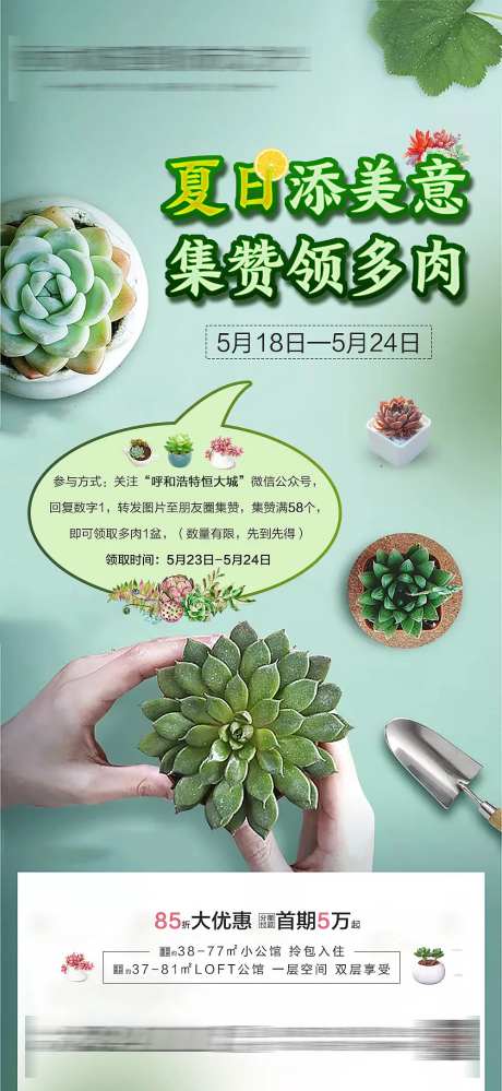 地产多肉DIY海报-采灵感-https://www.cailinggan.com/