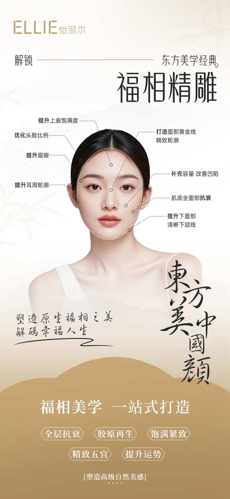 医美福相精雕海报-采灵感-cailinggan.com