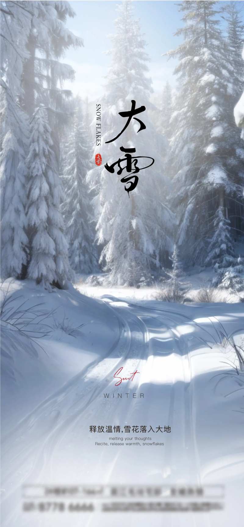 大雪节气海报-采灵感-cailinggan.com