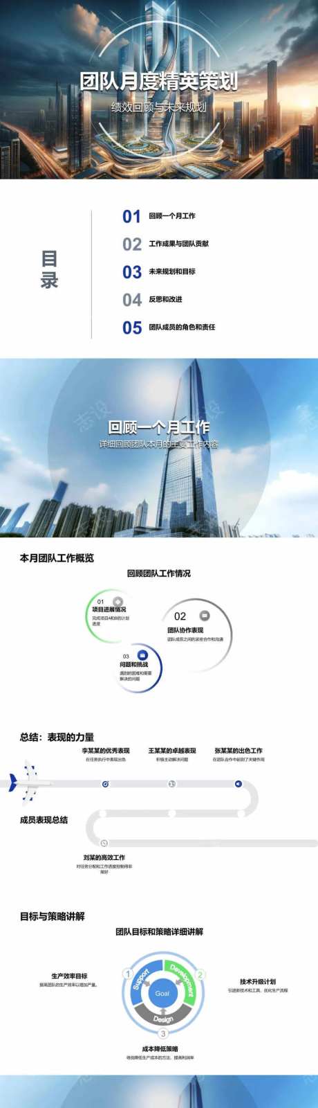 团队月度精英策划PPT-采灵感-cailinggan.com