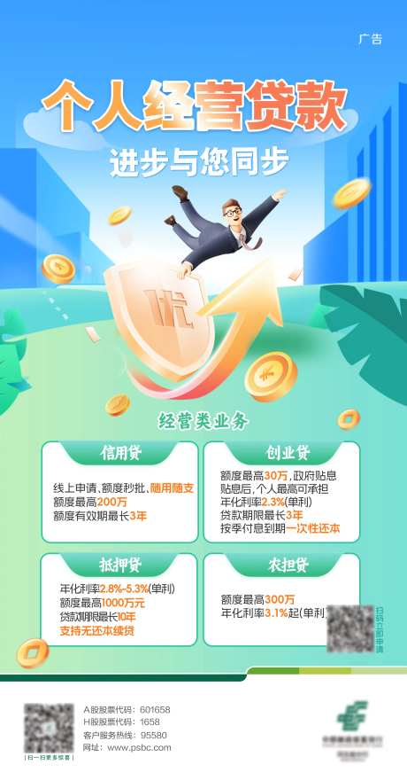 个人经营贷款活动海报-采灵感-https://www.cailinggan.com/