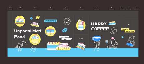 面包咖啡店玻璃贴包装-采灵感-https://www.cailinggan.com/