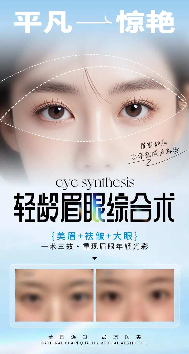 医美整形轻龄眉眼综合术海报-采灵感-cailinggan.com