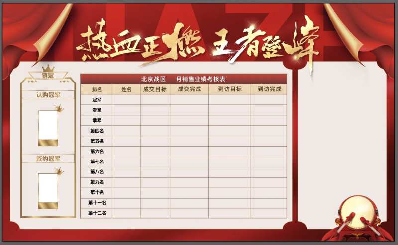 销售业绩考核表-采灵感-cailinggan.com