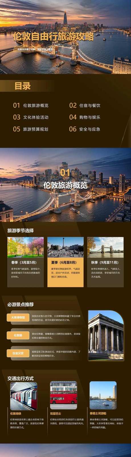 伦敦自由行旅游攻略PPT-采灵感-https://www.cailinggan.com/