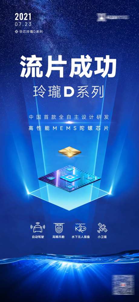 芯片流片科技半导体MEMS传感器海报-采灵感-https://www.cailinggan.com/