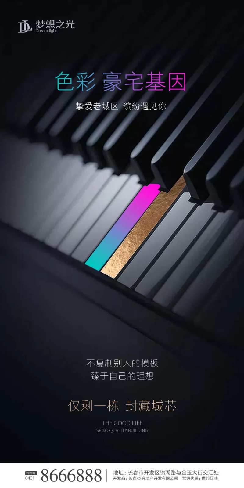 黑色简约房地产海报-采灵感-cailinggan.com