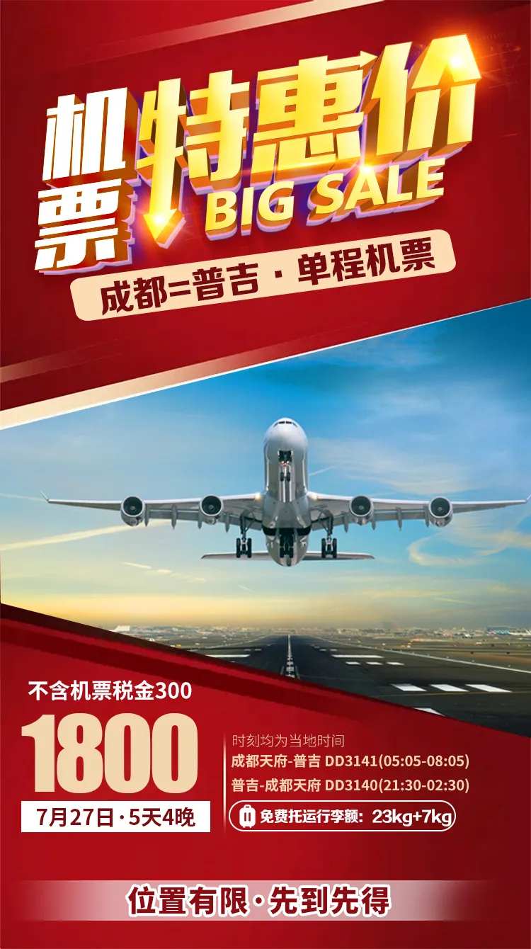 特价机票海报-采灵感-cailinggan.com